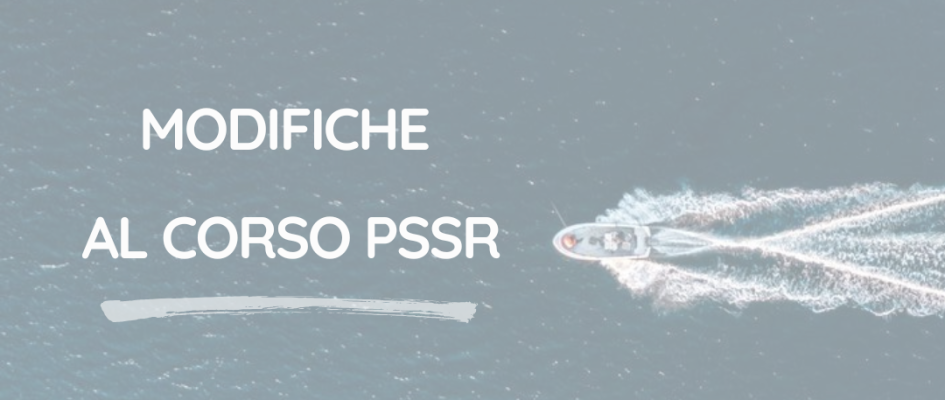 MODIFICHE AL CORSO PSSR
